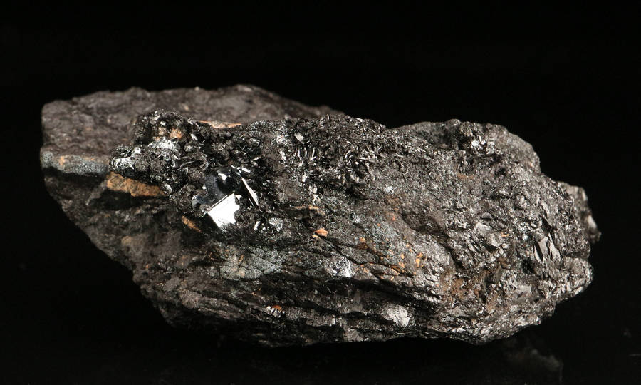Hematite & Gaudefroyite on Matrix,"N'Chwaning II Mine, Kalahari Manganese Field, Northern Cape, Sout