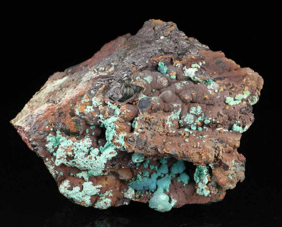 Chrysocolla on Goethite, Mashamba West Mine, DRC