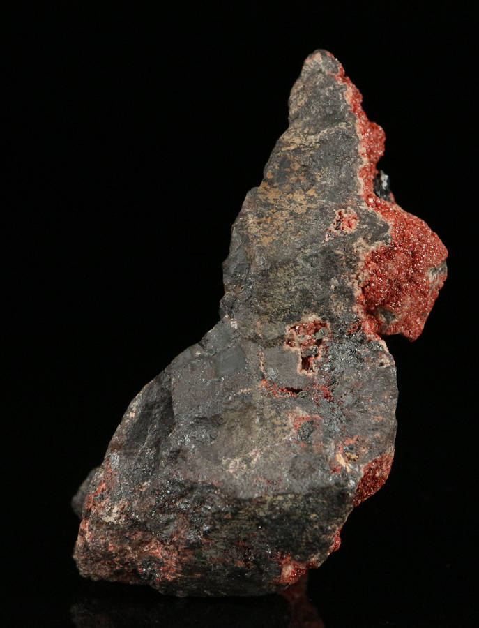 Hausmannite on Andradite,"N'Chwaning II Mine, Kalahari Manganese Field, Northern Cape, South Africa