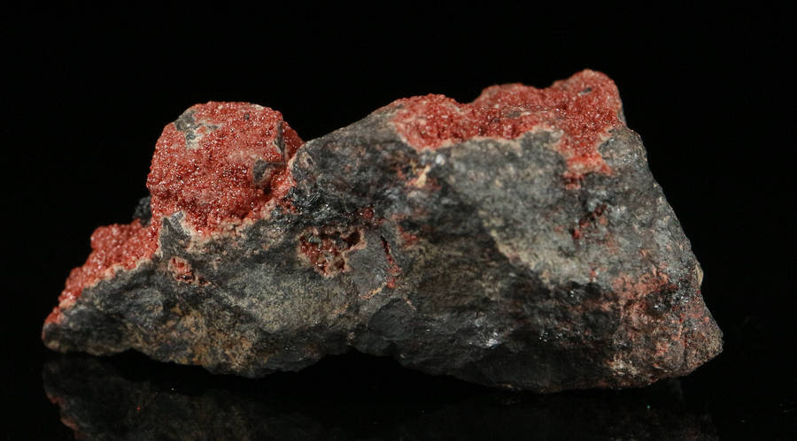 Hausmannite on Andradite,"N'Chwaning II Mine, Kalahari Manganese Field, Northern Cape, South Africa