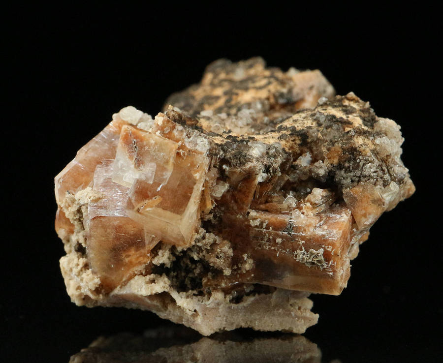 Hydroxyapophyllite on Matrix,"N'Chwaning II Mine, Kalahari Manganese Field, Northern Cape, South Afr