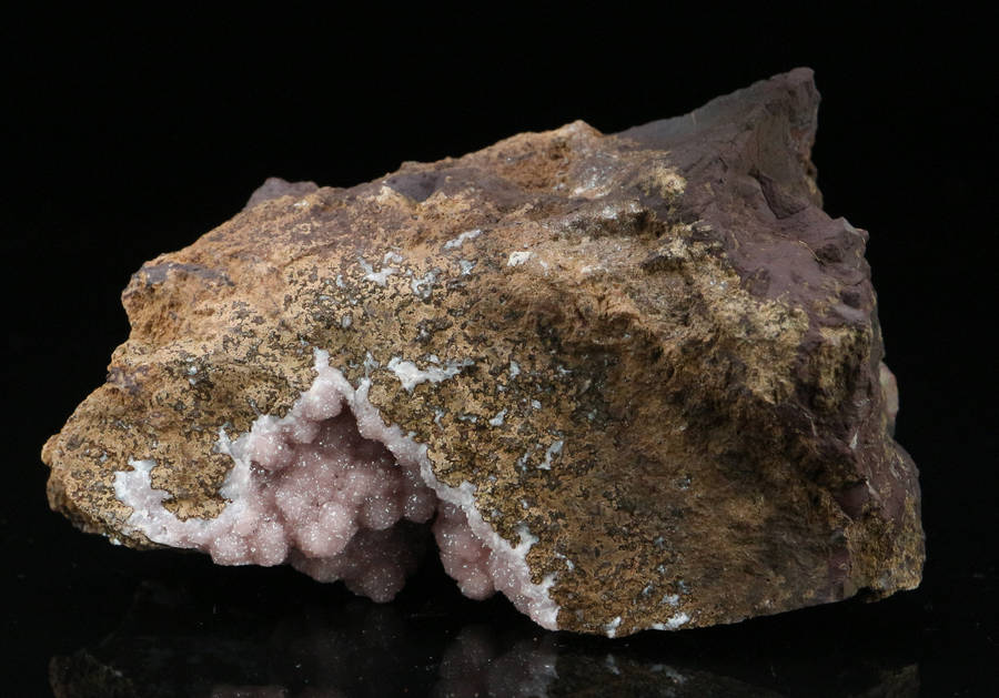 Rhodochrosite on Matrix,"N'Chwaning III Mine, Kalahari Manganese Field, Northern Cape, South Africa