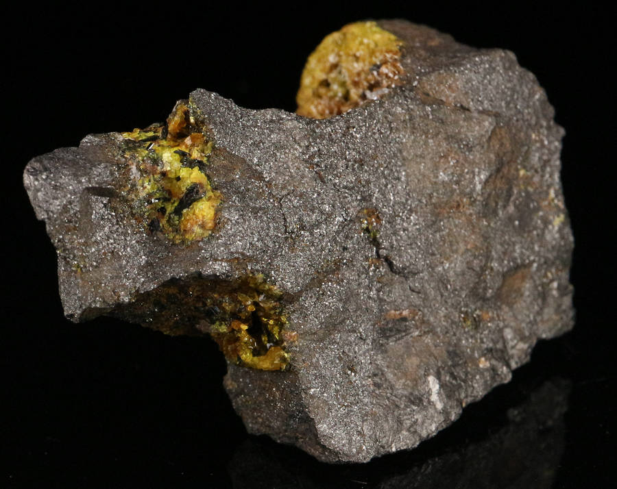 Ettringite on Matrix, "N'Chwaning II Mine, Kalahari Manganese Field, Northern Cape, South Africa "