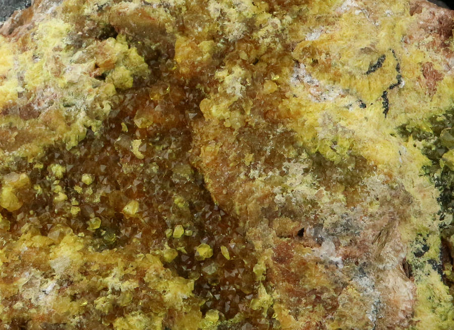 Ettringite on Matrix, "N'Chwaning II Mine, Kalahari Manganese Field, Northern Cape, South Africa "