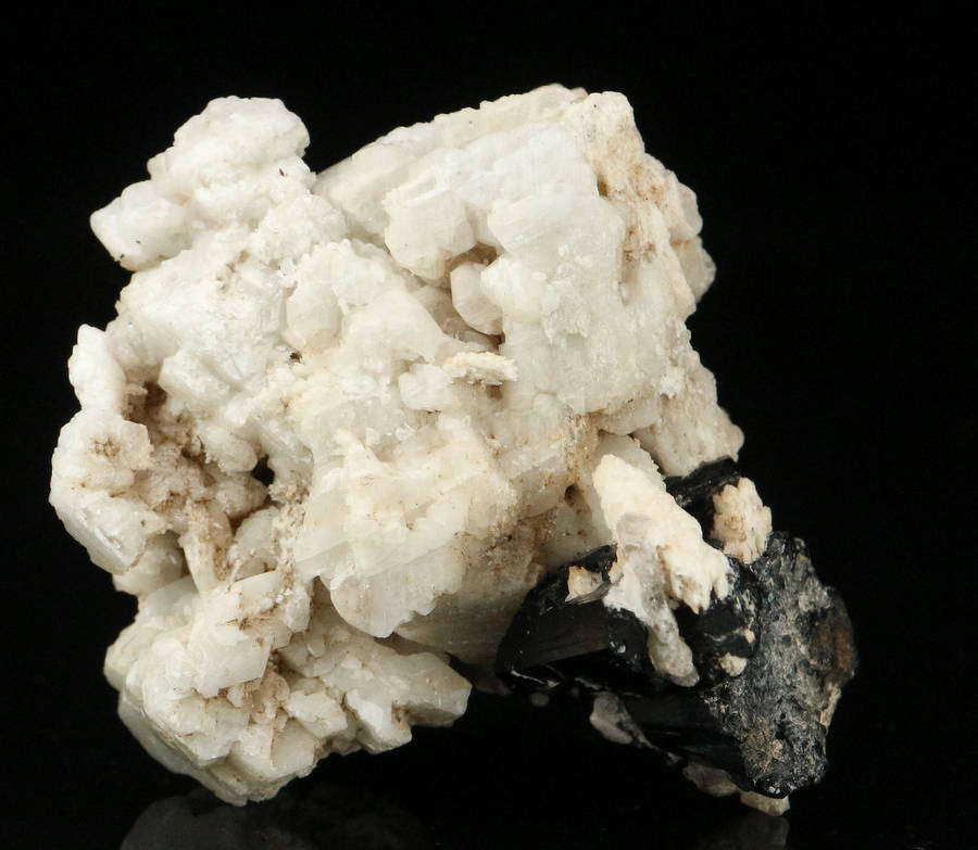 Schorl on Feldspar, Erongo Mnt Region, Namibia