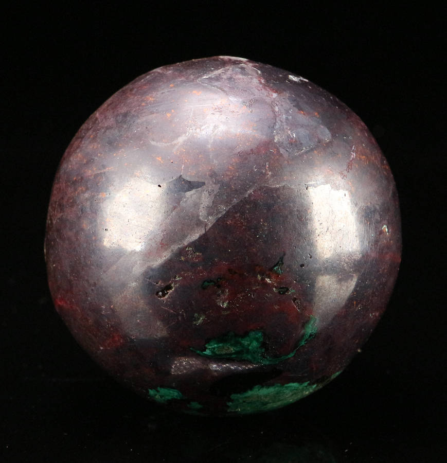 Malachite, Cuprite Polished Sphere, Mashamba West Mine, DRC