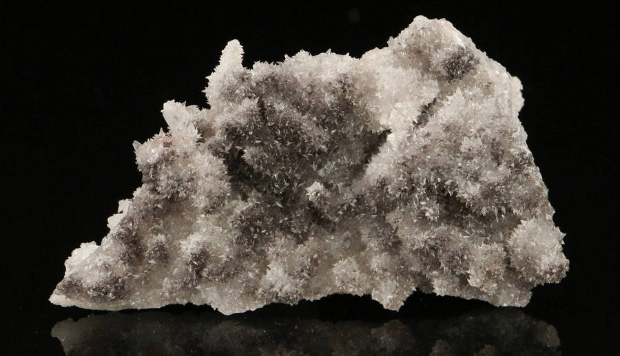 Manganite on Calcite, "N'Chwaning II Mine, Kalahari Manganese Field, Northern Cape, South Africa "
