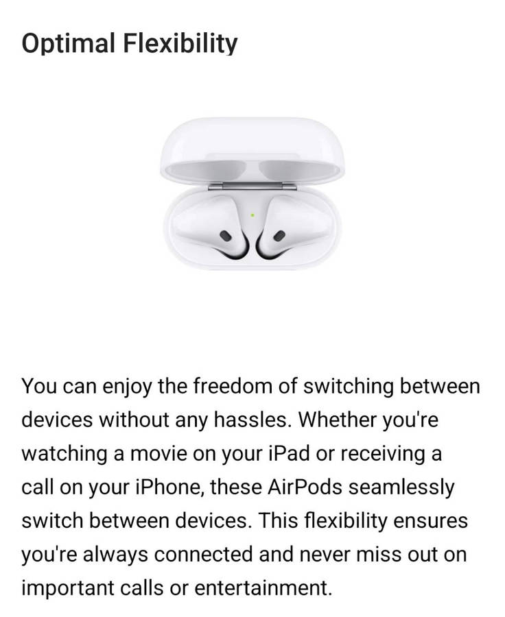 Wireless Apple Airpods Gen 4 (Active Noise Cancelation)