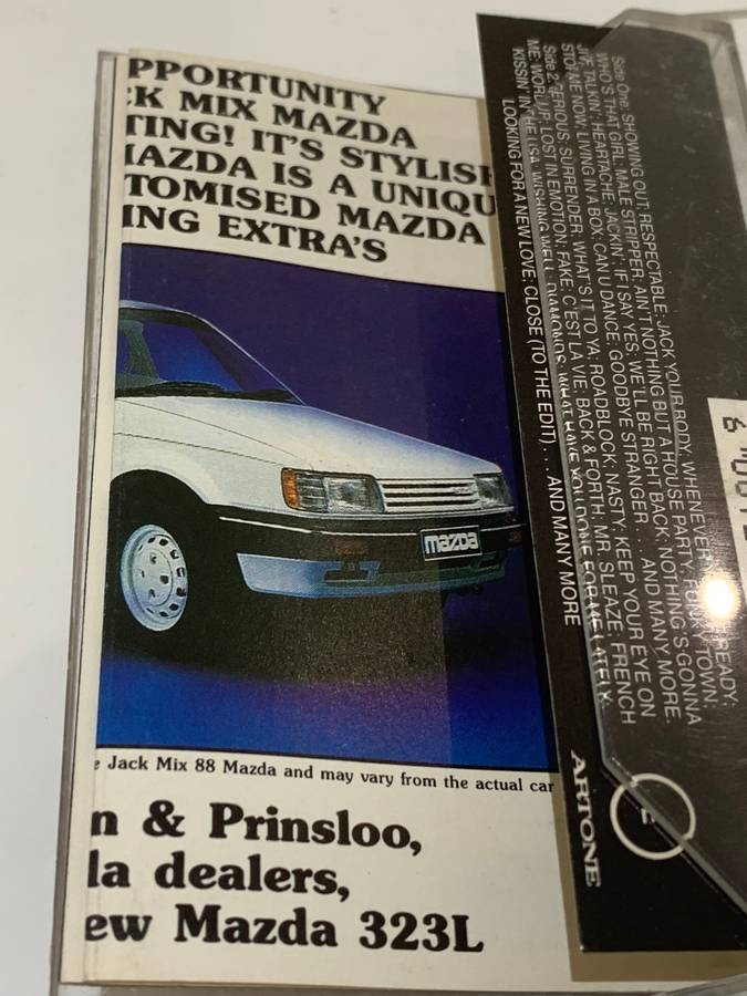 Cassette Tape - Mirage . Jack Mix 88 - Best Of Mirage  Not Tested / See Pics To Assesses