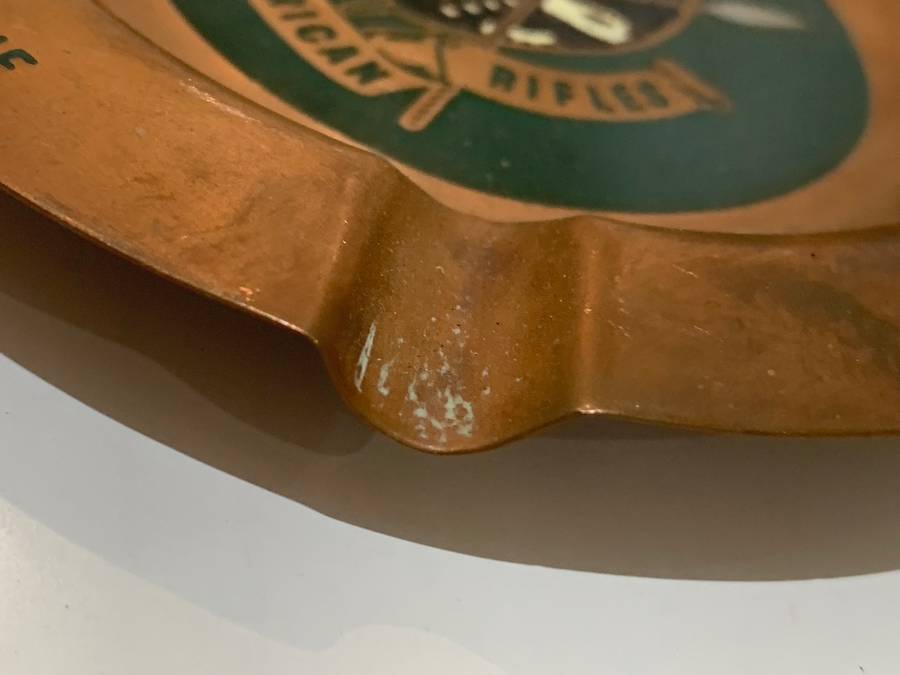 Rhodesia - Copper Ashtray  Rhodesian African Rifles  Operation Hurricane