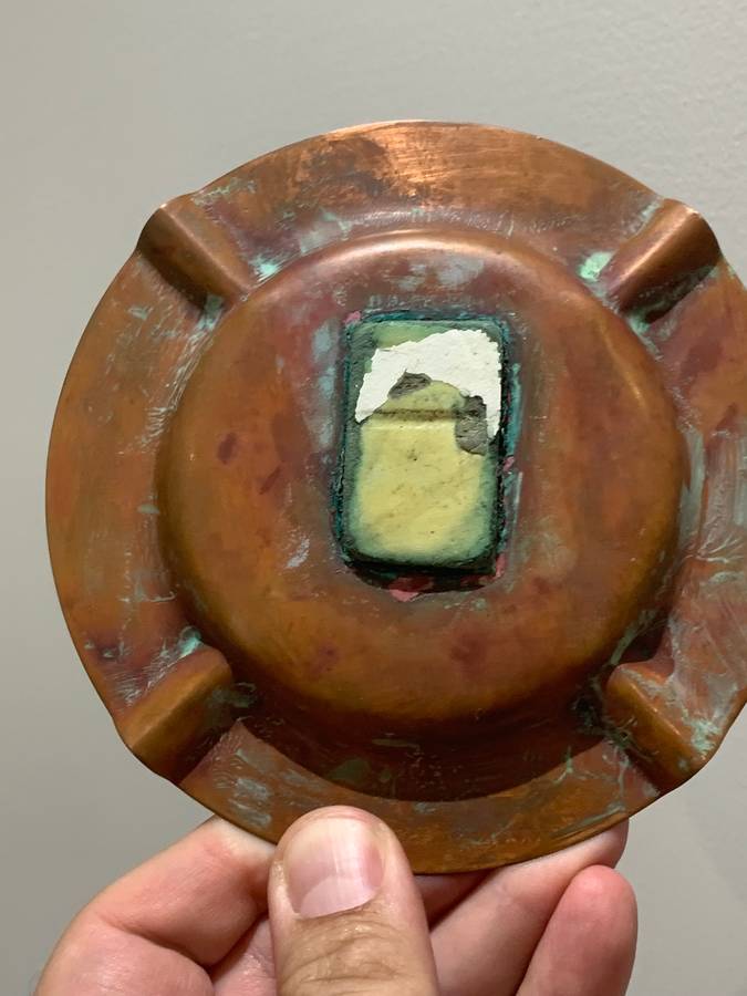 Rhodesia - Copper Ashtray  Rhodesian African Rifles  Operation Hurricane