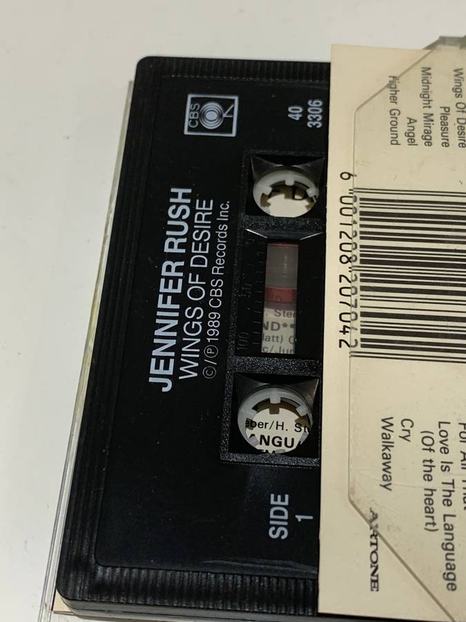 Cassette Tape - Jennifer Rush . Wings Of Desire - Not Tested / See Pics