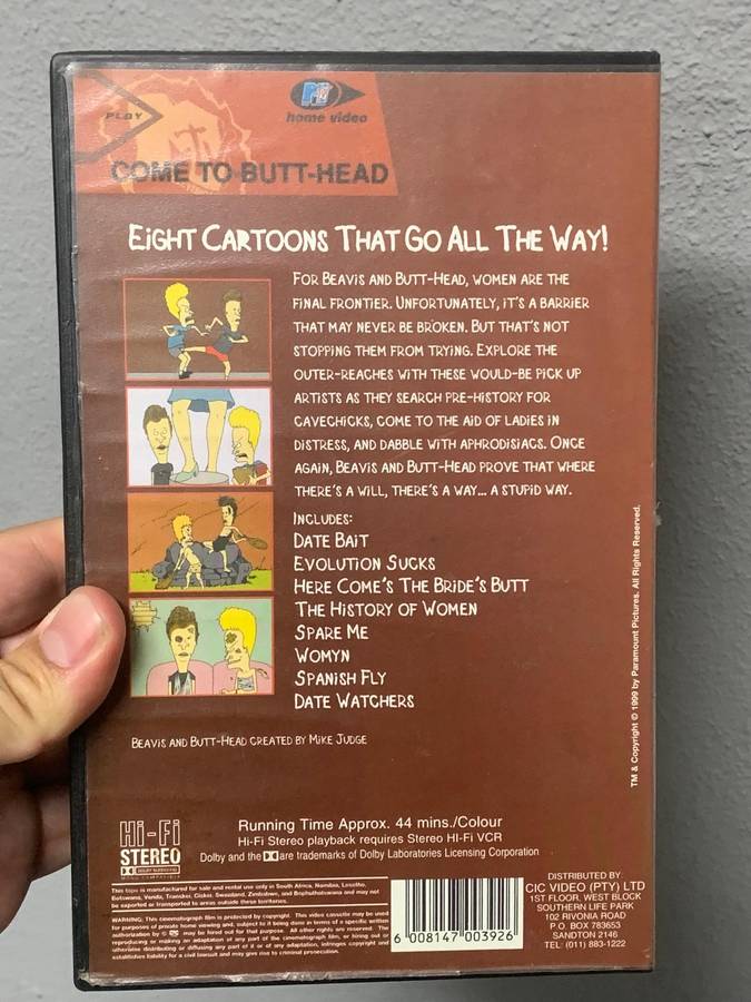 Retro VHS Tape . MTVs Beavis & Butt-Head  Get Lucky