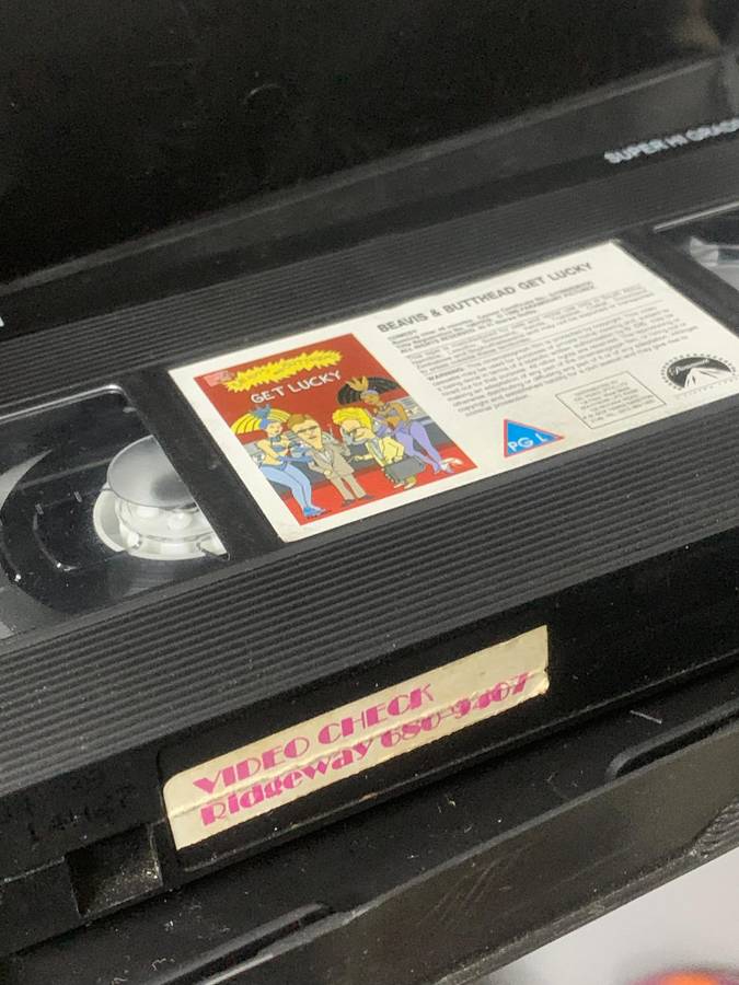 Retro VHS Tape . MTVs Beavis & Butt-Head  Get Lucky