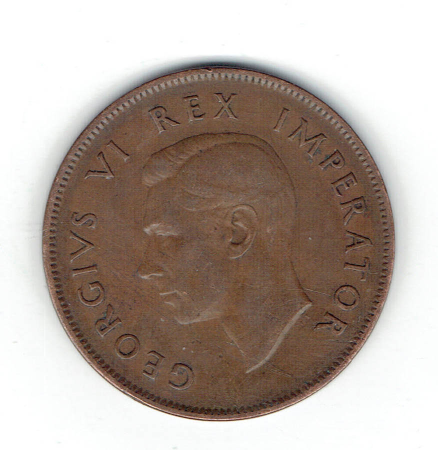1938 UNION of S A 1 Penny in EF Grade