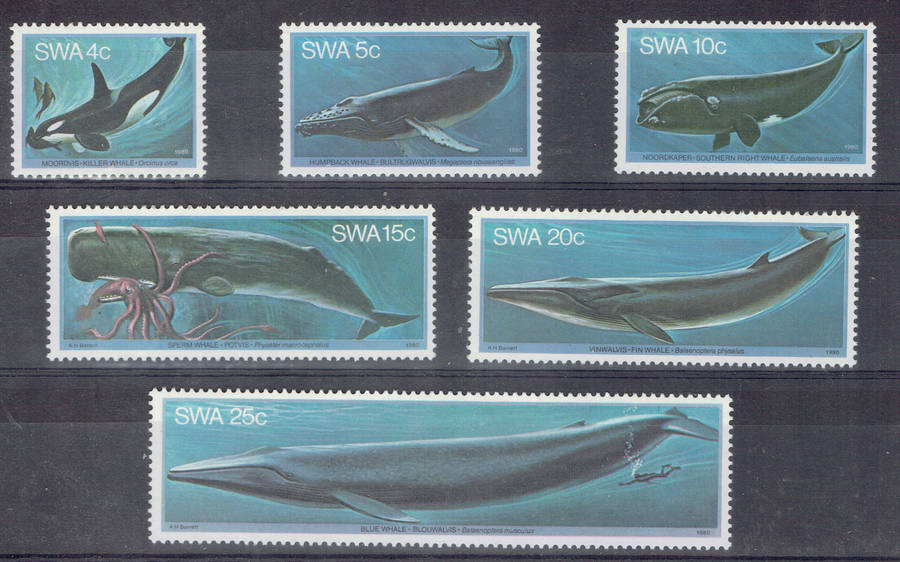 1980 S W A Whales full set of singles MNH CC 349-352 CV R21