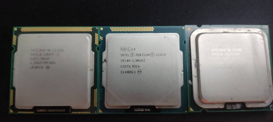 3x CPU's (i5 650) (Pentium G2020)(Celeron E3500)