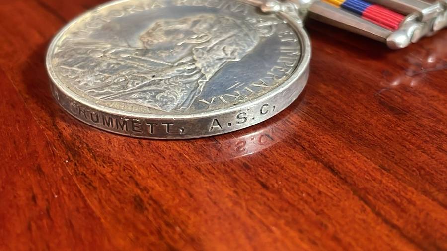 a Queen South Africa Medal QSA - DR. H. Crummett A.S.C. (Ghost Dates)