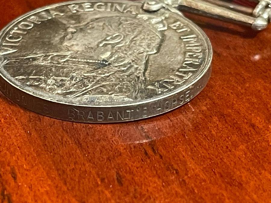 QSA - Queen South African Medal - 444 Private J.N. Jones 2nd Brabant's Horse