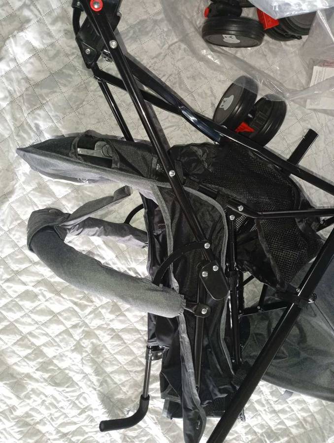 Popypapa 3 in 1 Baby Stroller Grey & Black