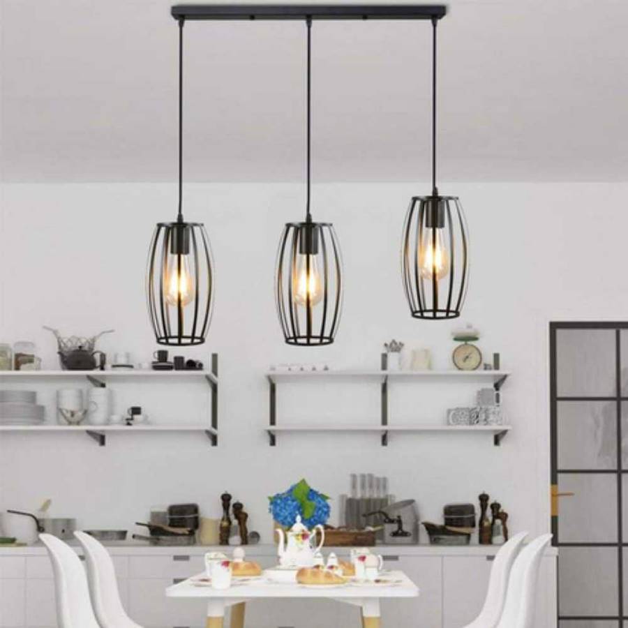 Metal Pendant with Cylindrical Pattern Lights