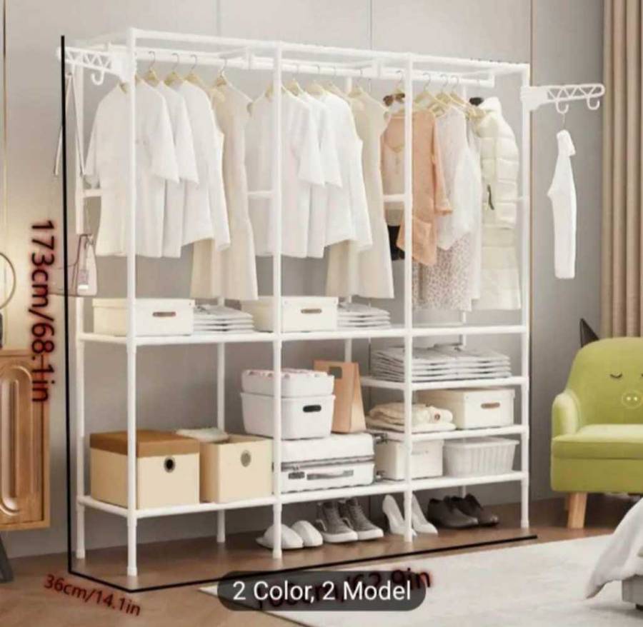 Multifunctional Clothes And Hats Integrated Rack - Walking wardrobe