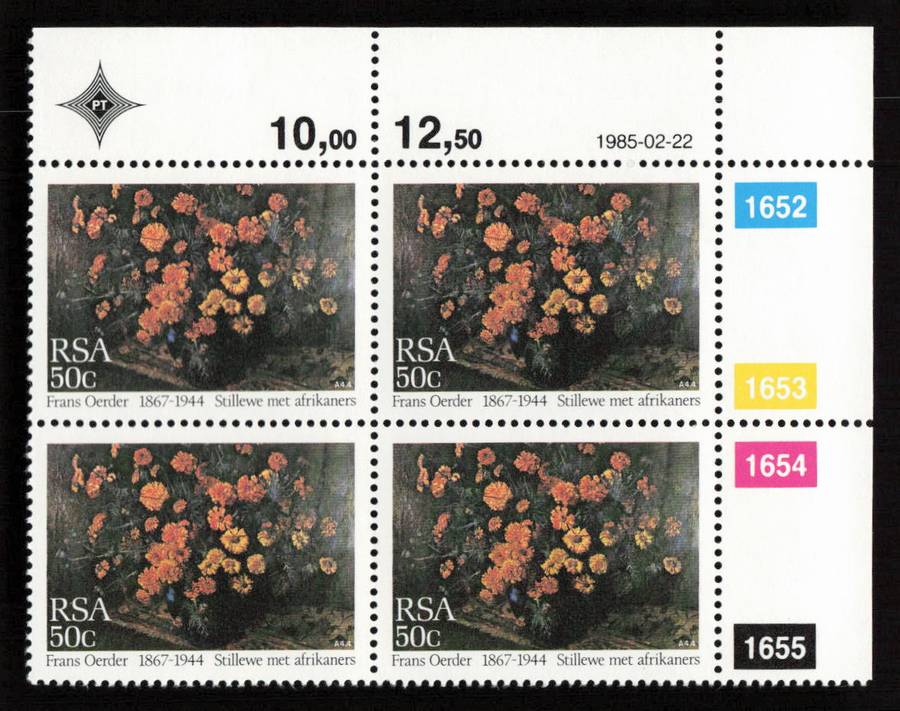 RSA 1985/02/22 Paintings by Frans David Oerder Control Block Set