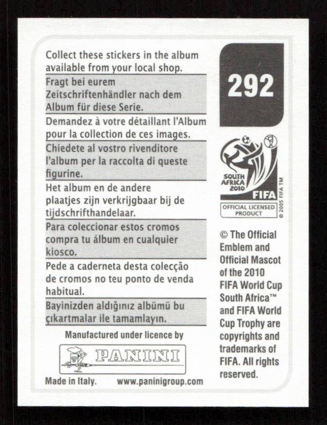 2010 Panini World Cup Stickers #292 Brett Emerton