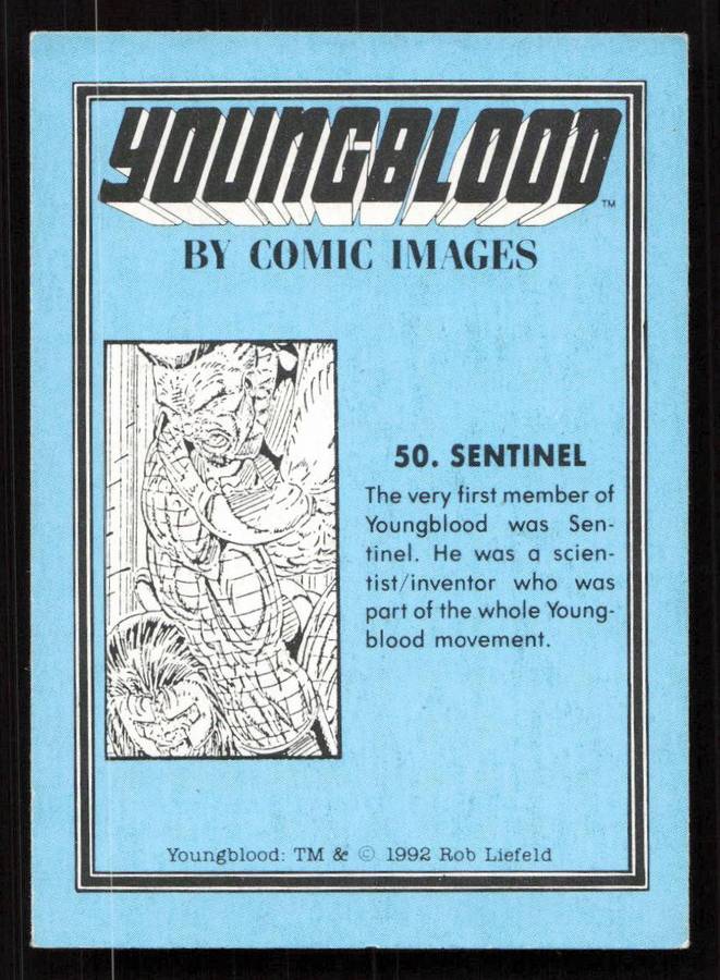 1992 Comic Images Youngblood Card 50 Sentinel
