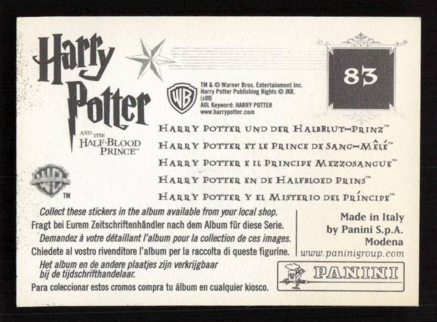 Panini Stickers Harry Potter and the Half-Blood Prince 83