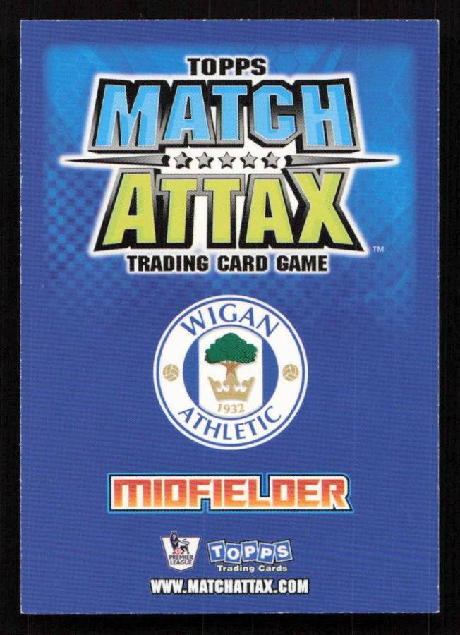 Topps Match Attax PL 2008/2009 Wigan Athletic - Lee Cattermole