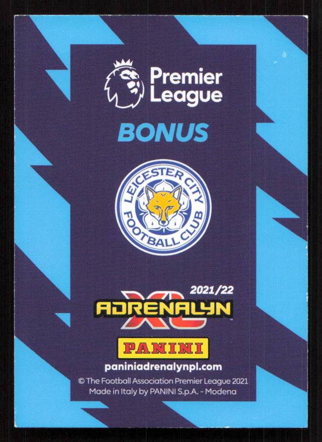Panini Premier League 2021/22 / XL Adrenalyn - Leicester City - Leicester City Football Club Bonus