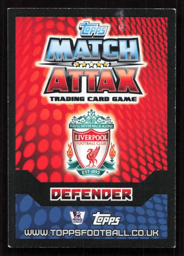 Topps Match Attax Premier League 2014/15 Liverpool - Martin Skrtel