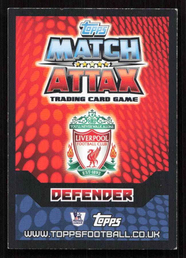 Topps Match Attax Premier League 2014/15 Liverpool - Martin Skrtel
