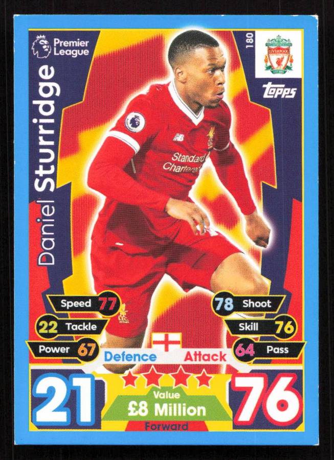 Topps Match Attax Premier League 2017/18 - Liverpool - Adam Lallana