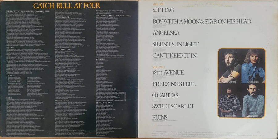 CAT STEVENS CATCH BULL AT FOUR.VINYL VG+ NO 1 ON US BILLBOARD CHARTS-AMAZING LP