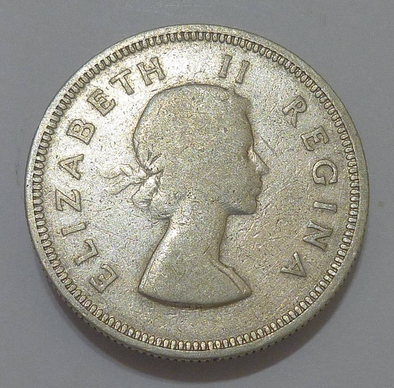 1953 Union of South Africa 2 Shillings Silver (11.2g) Circulated in Excellent Condition,