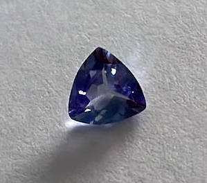 RARE!!! Loose Trillion Cut Tanzanite in a Good Size at .34ct from Tanzania and RICH Color in Purple.