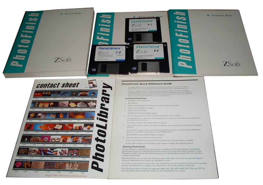Zsoft Photofinish 2 boxed 3.5 inch Disks for Windows 3.0 (1992)