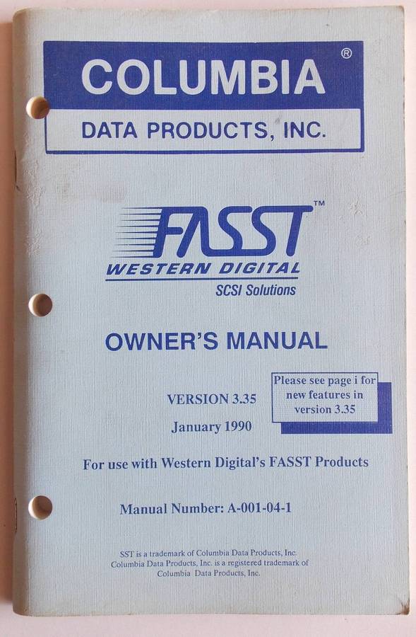 Columbia Data Products WD7000-ASC FASST2 SCSI Controller ISA 16-Bit (1989)