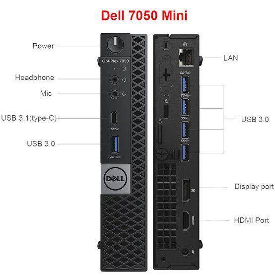 Dell Optiplex 7050 MFF, Core i5, 256GB SSD + 500GB HDD, HDMI, Windows 11