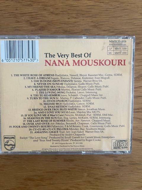 CD: The very Best of Nana Mouskouri. 1991