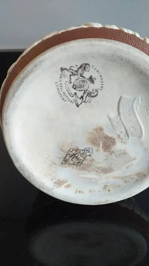 T.J & Mayer Dale Hall pottery - Longport Jug 1850s Paul et Virginie.