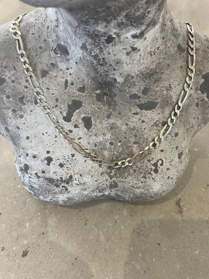 Figaro chain 925 Sterling Silver made in Italy!! 4.7mm - 14.91grams