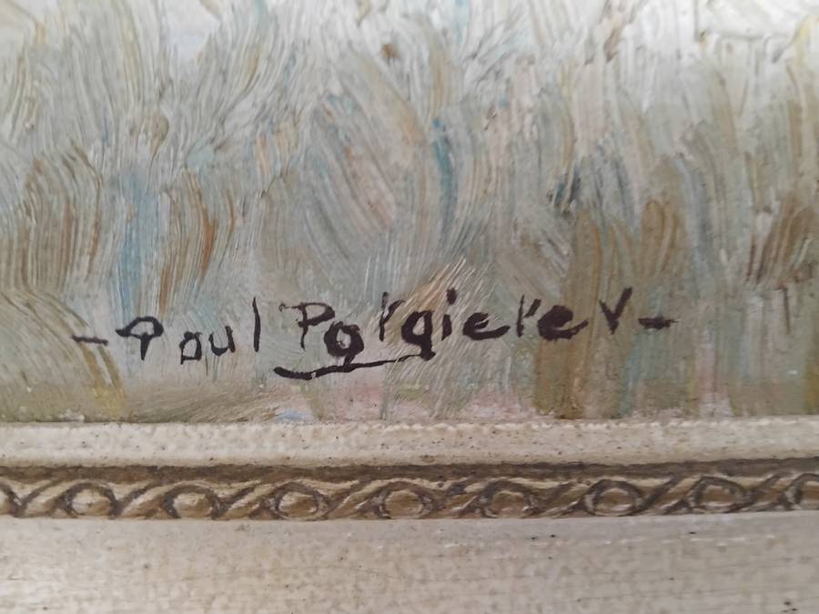 Paul Potgieter (South Africa, 1917 - 1994) original landscape oil on board vintage painting