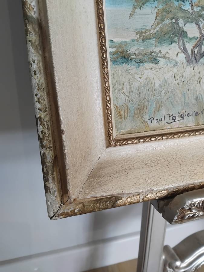 Paul Potgieter (South Africa, 1917 - 1994) original landscape oil on board vintage painting
