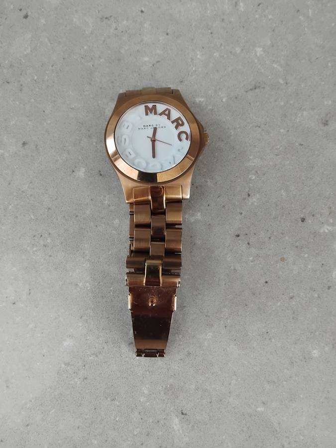 Marc Jacobs Rivera White Dial Rose Gold Stainless Steel Strap Watch for Women