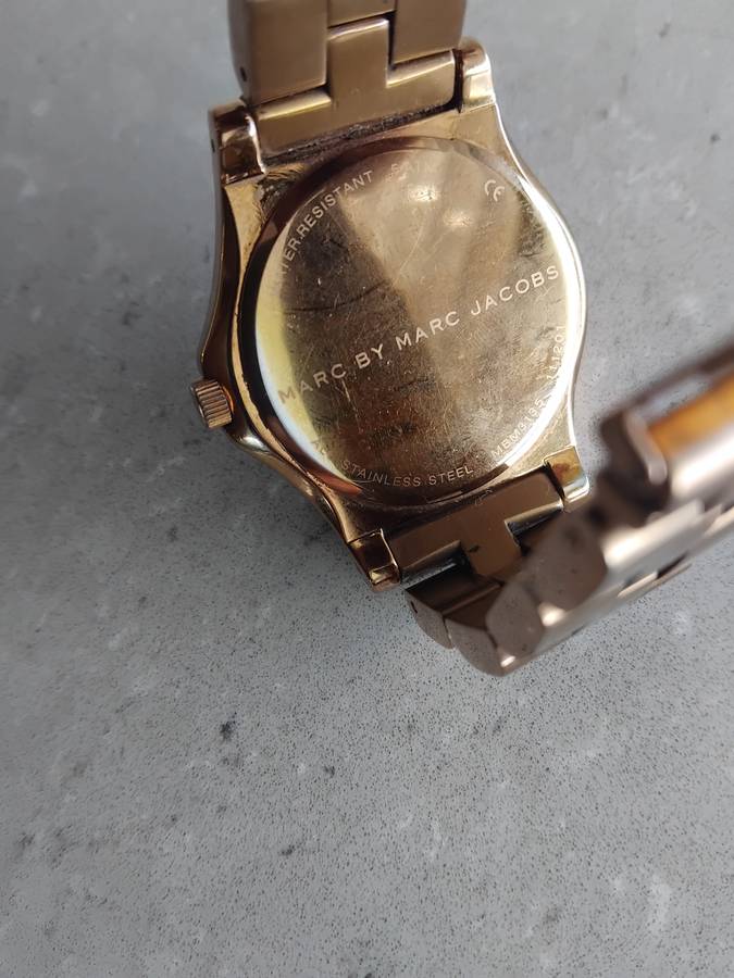 Marc Jacobs Rivera White Dial Rose Gold Stainless Steel Strap Watch for Women