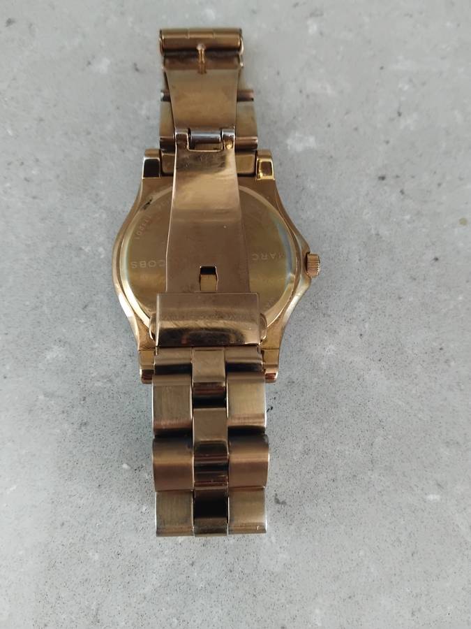Marc Jacobs Rivera White Dial Rose Gold Stainless Steel Strap Watch for Women