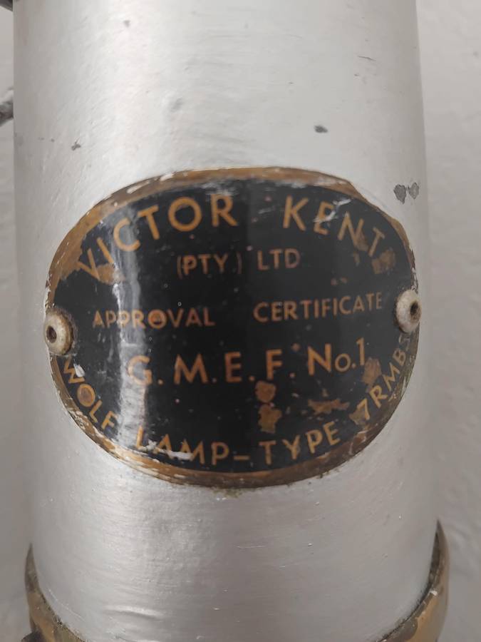 Painted Mine Safety Wolf Lamp Made By Victor Kent